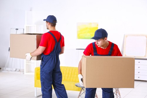 Local moving team handling a home move in Queensbury street access