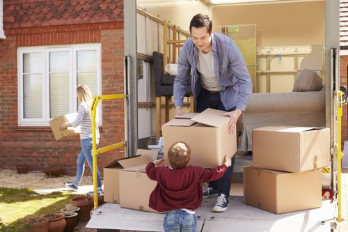 Moving truck service for a local Queensbury home relocation