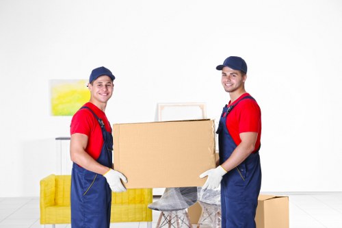 House removal team handling a local Queensbury home move