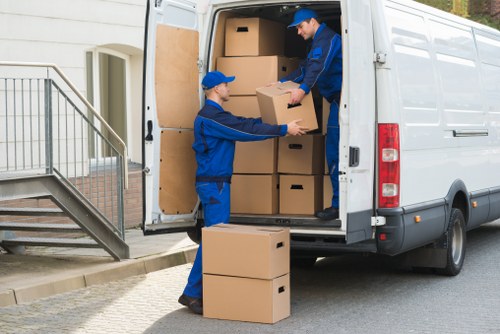 Risk assessment being carried out before a removal service