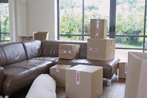 Careful wrapping and labelling of household items during a move