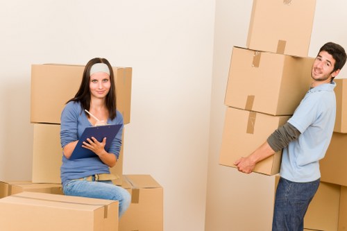 Local moving van ready for a Queensbury residential relocation